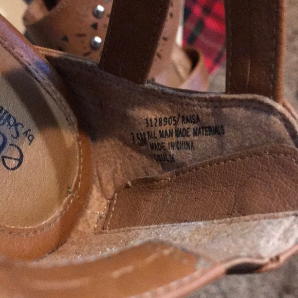 Euro Soft,Brown/ camel color wedge sandals, size 7.5 M - Picture 9 of 11